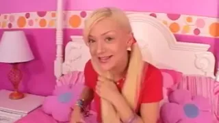 Blonde teen masturbates with her hair brush