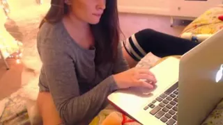 Busty Beauty Masturbates To Porn