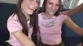 Dirty twins suck cock and get facials