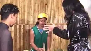 Latin trio with a skilful shemale