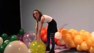 Balloons blow to pop