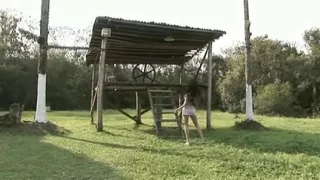 This pervert shemale is a real vegetarian