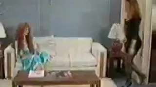 Vintage tranny fucks a girl