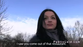 Dude picks up amateur in public and fucks her indoor