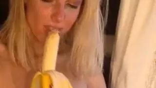 Playing with a banana
