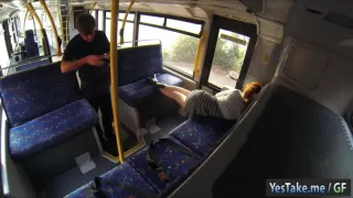 Horny teen girl Lola pounded in the bus by the inspector