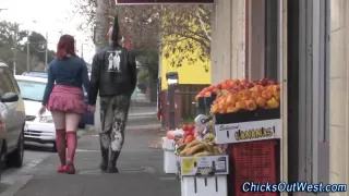 real girlfriend  fingered outdoors