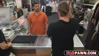 Cute straight guy goes gay in exchange for the cash he needs