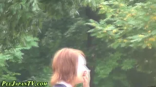 Asian teens ### outdoors