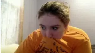 Fatty cam girl shows off huge natural boobs