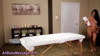 Oiled up lesbian massage