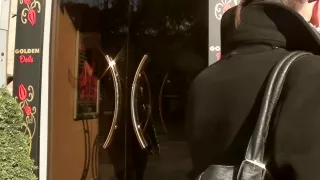 Berta in slut gets horny in a public toilet sex scene