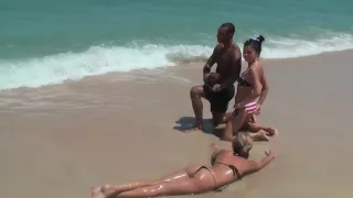 Tiffany in this hotel video shows a gal giving a sensual blow job