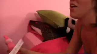 perky cute young brunette girl gets special wish