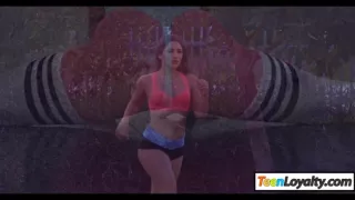 Sexy brunette teen girl Abella Danger intense fuck session