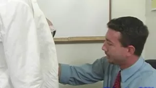 young slutty brunette sucking cock