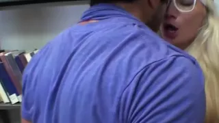 Hot Nerd Plowed Hard By Horny Guy Inside The Library