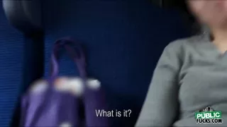 Pretty Melone gets fucked at the train and gets payed for a couple of bucks.