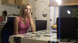 Housewife lifts the bailiff