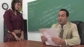 Teacher drills schoolgirl