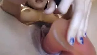 Hottie With Nice Bush Masturbates Herself To Orgasm On Cam