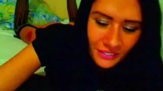 Webcam immature in stockings fucks dildo