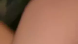 immature hottie feasts on two cocks