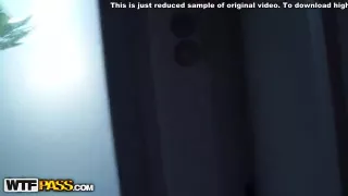 Excited lovers film fucking at home