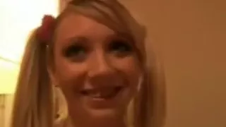 Spraying a hot immature bitch