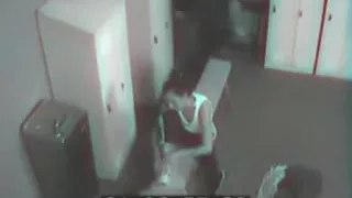 immature Pair Caught By Security Camera Fucking In Locker Room