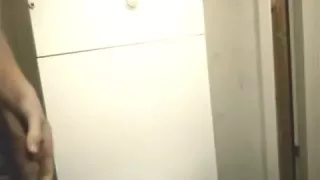 non-professional immature girlfriend with large hanging melons sucks and takes the spunk on her mangos