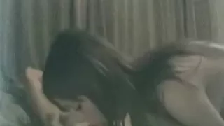 cute dilettante pair having sex that babe on top and a facial