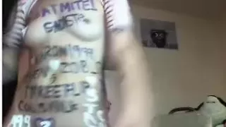 Little emo babe's webcam peepshow