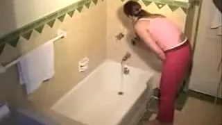 Hot masturbation of my girl in bathroom. Hidden cam