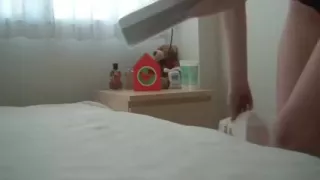 Tender lady in homemade fetish video