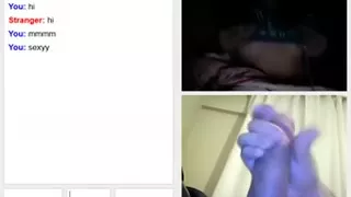 Tight immature on omegle webcam sex show