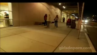 blonde beauty agrees to film blowjob  clip