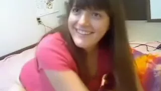 Rubbing my muff on a webcam show