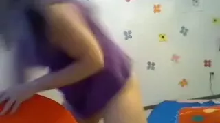 Dildo play for my hairy immature twat