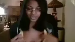 Showing my ebony pierced bosoms