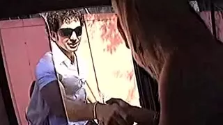 Teen Shemale FUCKED In Van Gets Facial