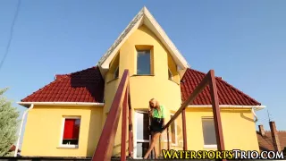 Fucked piss drenched slut