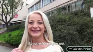 Sexy amateur blonde Eurobabe Anastasia pussy fucked for cash