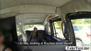 Tiny black girl pussy fucked with fraud driver in the cab