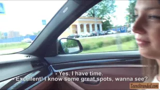 Hitchhiking teen Foxy Di anal pounded by pervert stranger