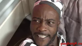 Slutty Shani Reid double fucked by three black dudes