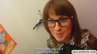 Cute teenie gets anal workout at the gym caught in spycam