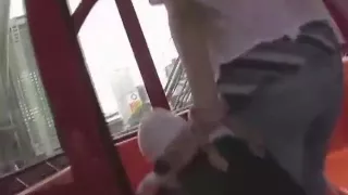 Preggo asian sucks cock and swallows cum