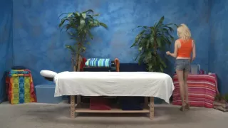 Oily massage for cute chick