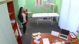 Slim amateur patient fucked by doctor in fake hospital